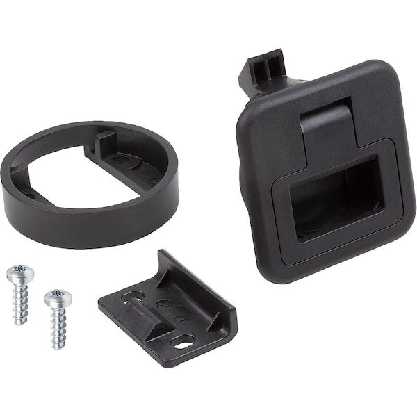 Snap Lock Fold-Down, Lockable, Form:A, S=2-7, H=35, 41, M05X16, Pc/Abs Black, Comp:Pc/Abs Comp:Black
